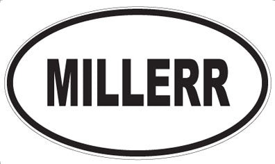 MILLERR - Oval Sticker
