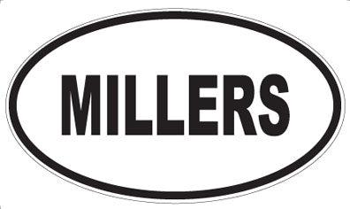 MILLERS - Oval Sticker
