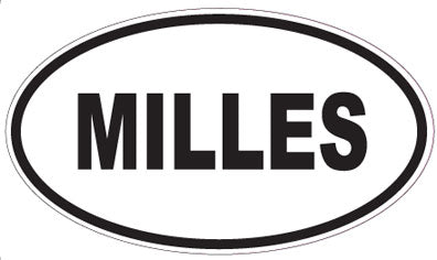 MILLES - Oval Sticker