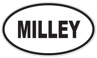 MILLEY - Oval Sticker