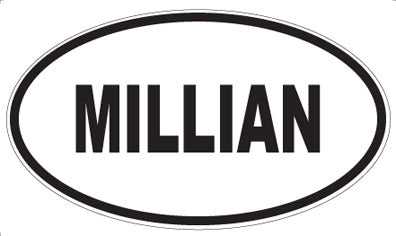MILLIAN - Oval Sticker