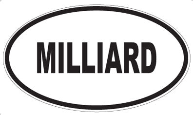 MILLIARD - Oval Sticker