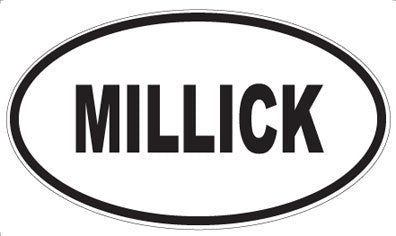 MILLICK - Oval Sticker