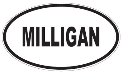 MILLIGAN - Oval Sticker