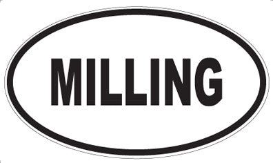 MILLING - Oval Sticker