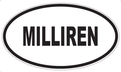 MILLIREN - Oval Sticker