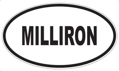 MILLIRON - Oval Sticker