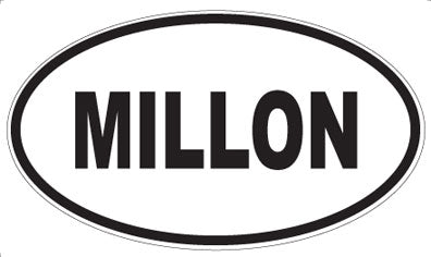 MILLON - Oval Sticker