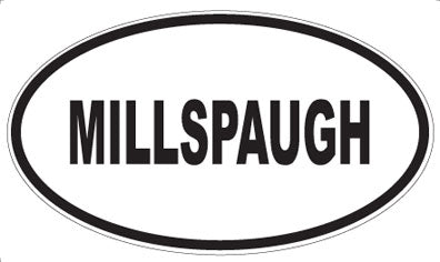 MILLSPAUGH - Oval Sticker