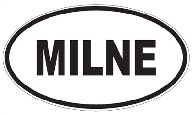 MILNE - Oval Sticker