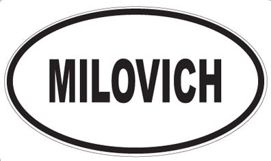 MILOVICH - Oval Sticker