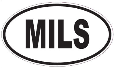 MILS - Oval Sticker