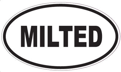 MILTED - Oval Sticker