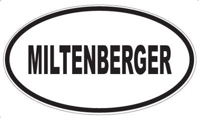 MILTENBERGER - Oval Sticker