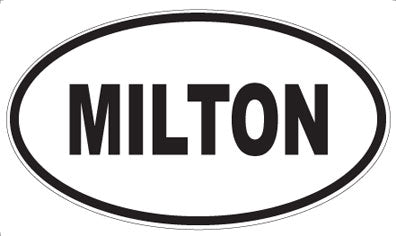 MILTON - Oval Sticker