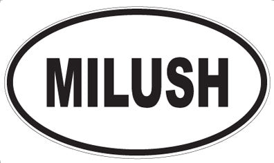 MILUSH - Oval Sticker