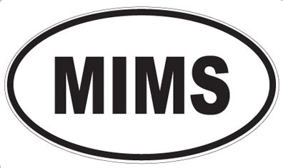 MIMS - Oval Sticker