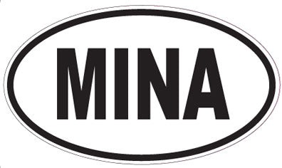 MINA - Oval Sticker