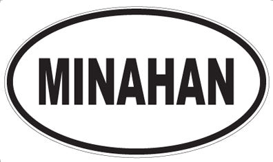 MINAHAN - Oval Sticker