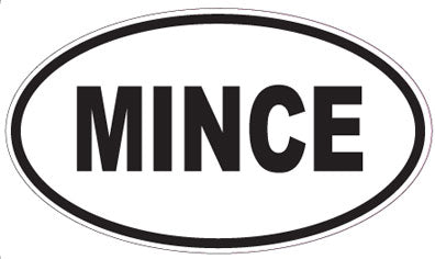 MINCE - Oval Sticker