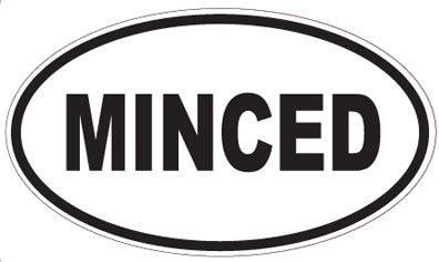 MINCED - Oval Sticker