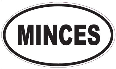 MINCES - Oval Sticker