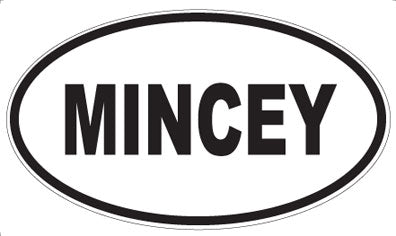 MINCEY - Oval Sticker