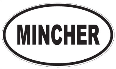 MINCHER - Oval Sticker