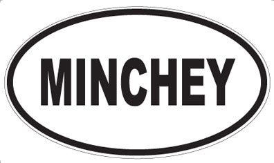 MINCHEY - Oval Sticker