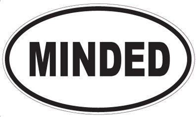 MINDED - Oval Sticker