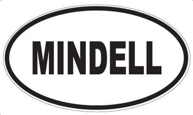 MINDELL - Oval Sticker