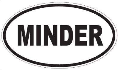 MINDER - Oval Sticker