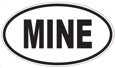 MINE - Oval Sticker