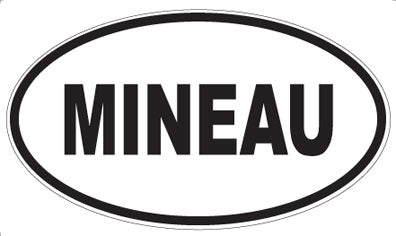 MINEAU - Oval Sticker