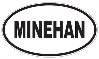 MINEHAN - Oval Sticker