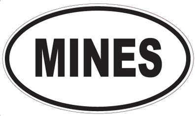 MINES - Oval Sticker