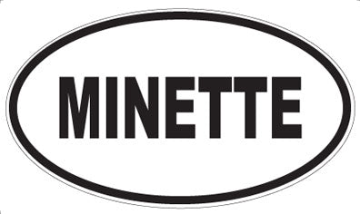 MINETTE - Oval Sticker