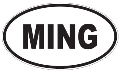 MING - Oval Sticker