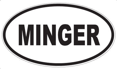 MINGER - Oval Sticker
