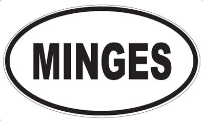MINGES - Oval Sticker
