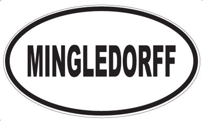 MINGLEDORFF - Oval Sticker
