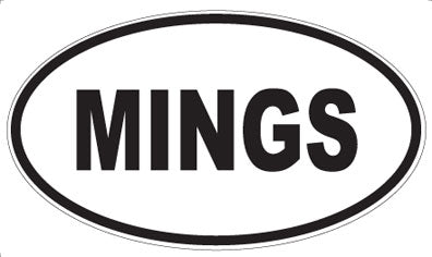 MINGS - Oval Sticker