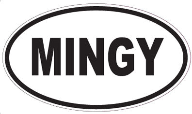 MINGY - Oval Sticker