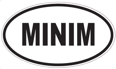 MINIM - Oval Sticker