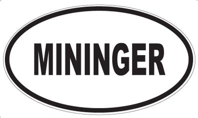MININGER - Oval Sticker