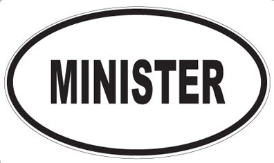 MINISTER - Oval Sticker