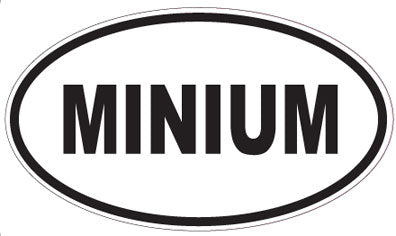 MINIUM - Oval Sticker