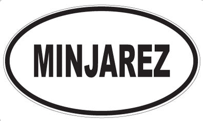 MINJAREZ - Oval Sticker