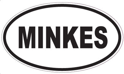 MINKES - Oval Sticker
