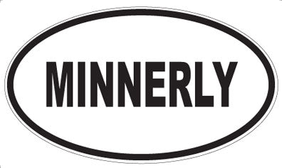 MINNERLY - Oval Sticker